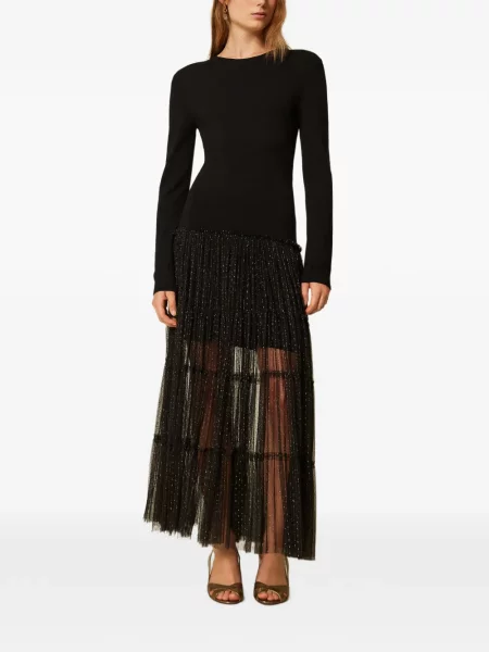 Lung rochie Twinset tricotate negru