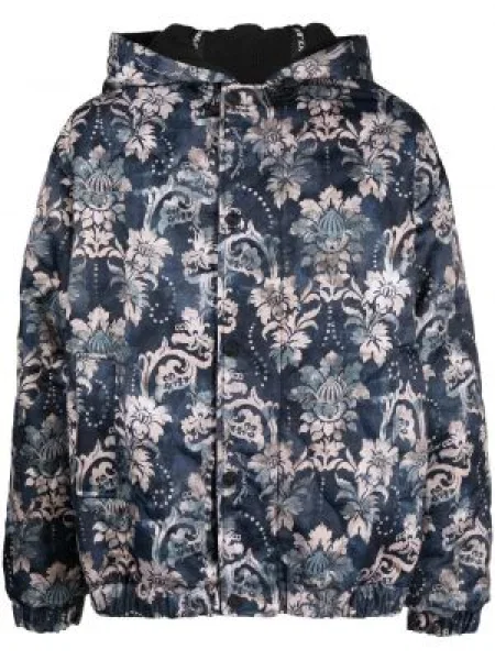Geacă de blugi Versace Jeans Couture cu model floral cu imagine albastru