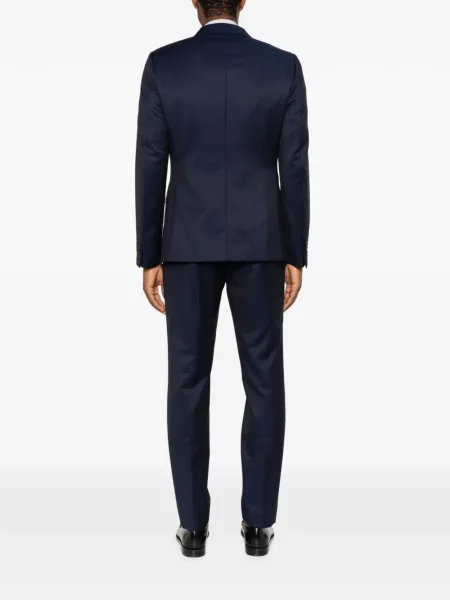 Costum Zegna cu rever albastru