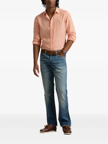Siuvinėtos zomšinės pledinės maudymosi kelnaitės Polo Ralph Lauren mėlyna