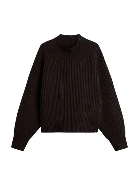 Sweter Soeur wełniany brązowy