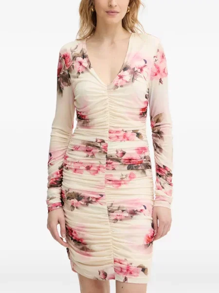 Rochie mini Silvian Heach cu model floral cu decolteu în V