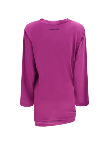 Tricou Balenciaga asimetric roz