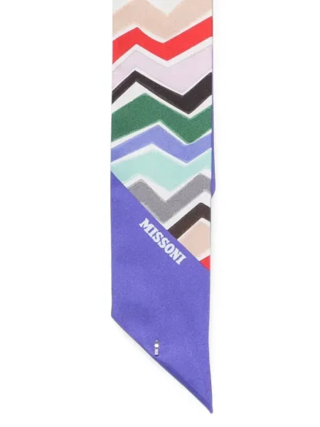 Fular Missoni cu imagine violet