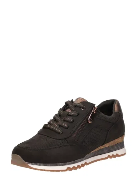 MARCO TOZZI Nízke tenisky Sneakers Laag tmavohnedá