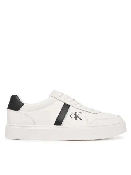Сникърси Calvin Klein Classic Cups Lace Lth Emb Tongue бял