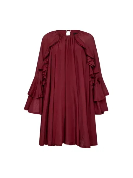 Sukienka Copenhagen Muse z falbankami czerwona