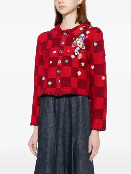 Бизнес жилетка Yanyan Knits червено