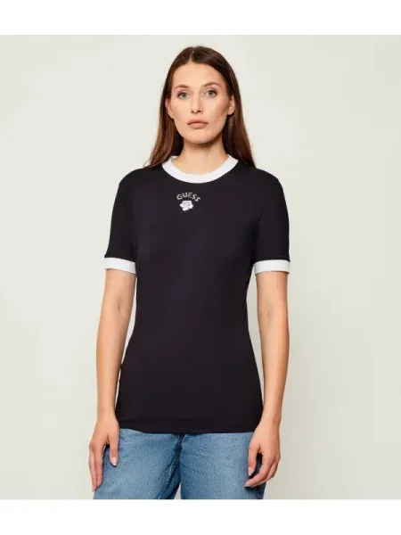 GUESS Tricou MINI ROSE negru
