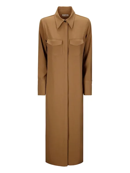 Długa sukienka maxi Alberto Biani garniturowa brązowa