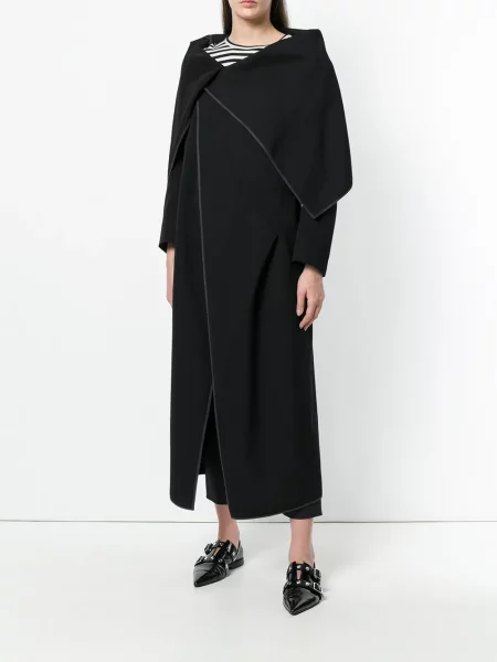 Zavinovací kabát Comme Des Garçons Pre-owned černý