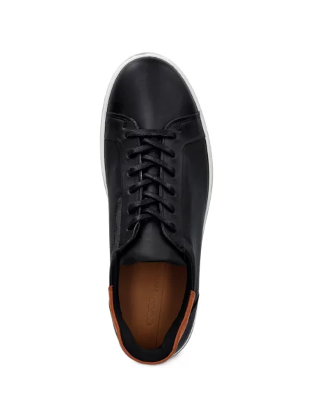 Sneakerși Ecco din piele negru