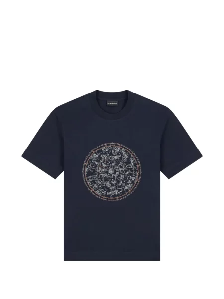 Tricou Emporio Armani cu imagine albastru
