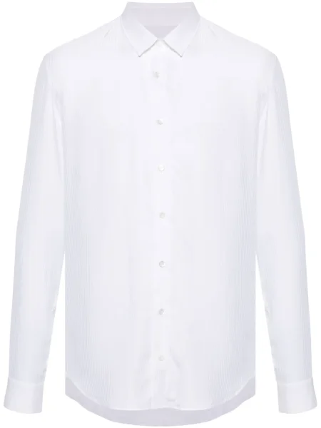 Жакардова дълго риза Patrizia Pepe на райета бяло