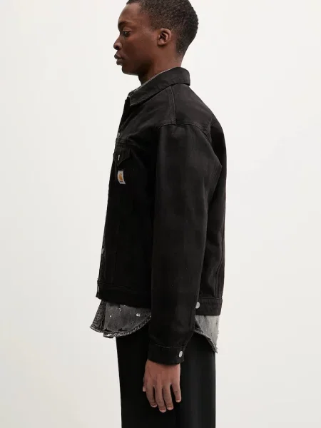Carhartt WIP jachetă de Everson Trucker Jacket de tranziție oversize maro
