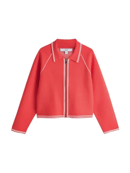 Next Geacă tricotată roșu alb