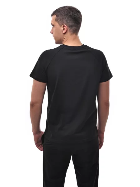 Футболка STREAM білий/чорний віскоза/поліестер біла