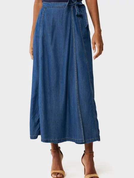 Джинсовая юбка Mexx на запах синяя