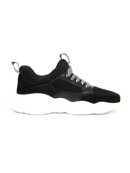 Sneakersy Moschino skórzane typu teddy czarne