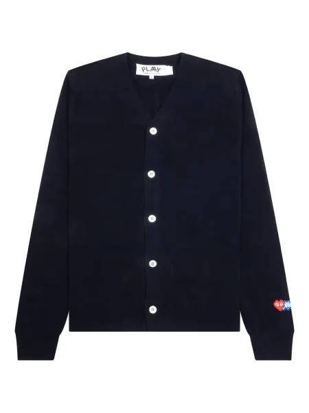 Cardigan Comme Des Garcons Play cu motiv cu inimi albastru