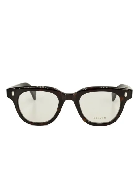 Ochelari de soare Eyevan7285 cu imprimeu geometric maro