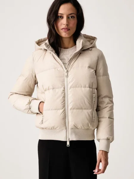 Armani Exchange jachetă scurtă pentru femei bej