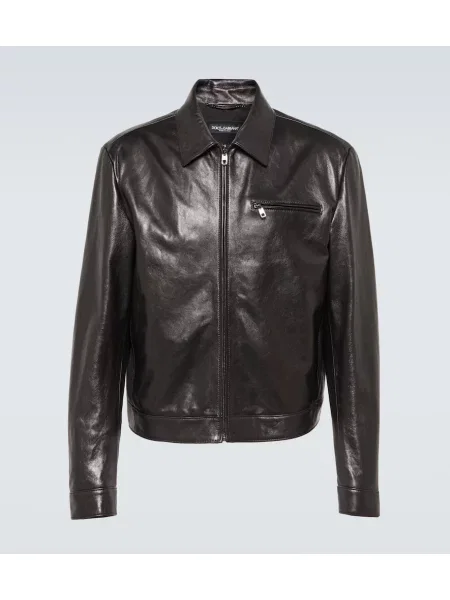 Usnjena jakna Dolce&gabbana črna