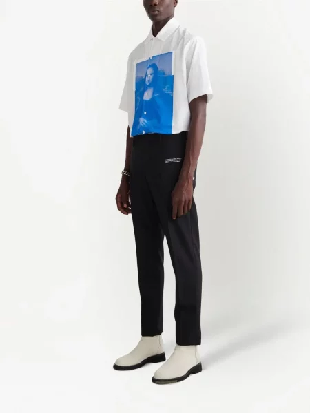 Skinny kalhoty Off-white bílé