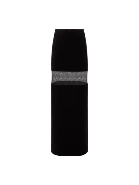 Aksamitna długa spódnica maxi Nina Ricci czarna