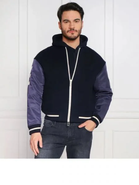 Emporio Armani de lână geacă bomber