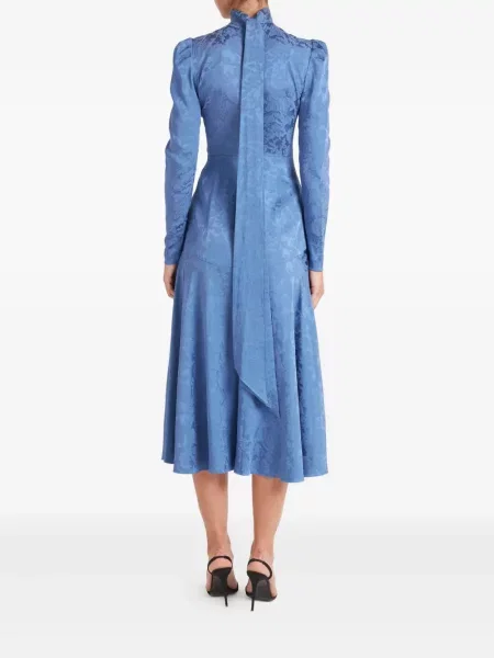 Рокля Temperley London на цветя синьо