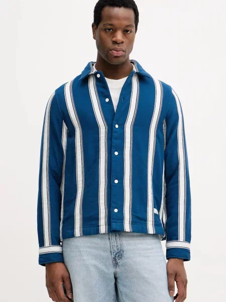 Marc O'Polo cămașă din cu guler clasic regular albastru