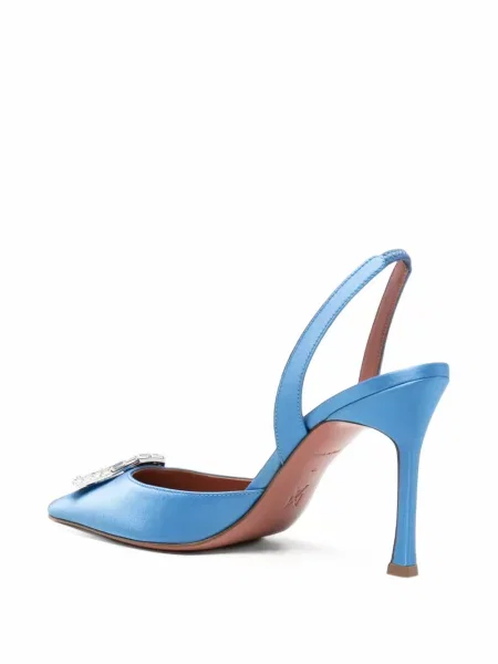 Pantofi cu toc Amina Muaddi slingback albastru