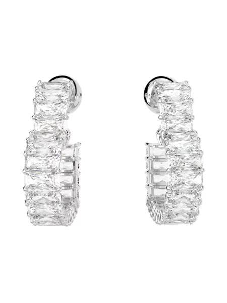 Kolczyki Swarovski biznesowe szare