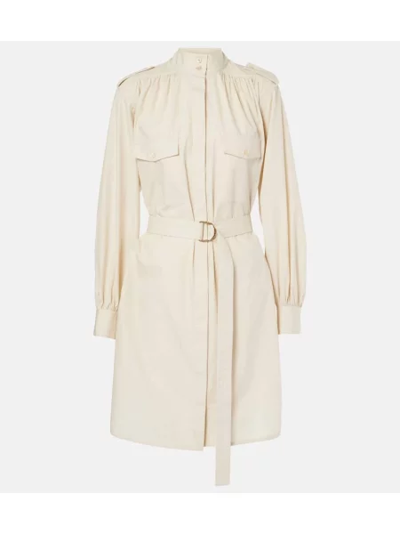 Rochie midi Chloé până la genunchi de costum bej