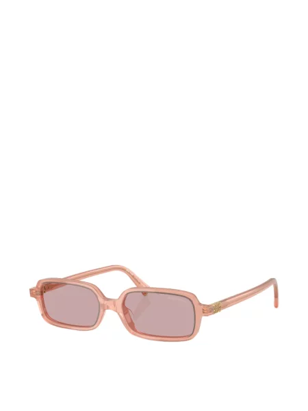Правоъгълни слънчеви очила Miu Miu Eyewear розово