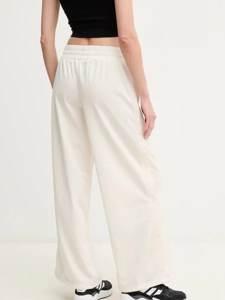 Nadrágok Puma Wardrobe Essentials Low Rise Popper Pants Alpine Snow S bézs
