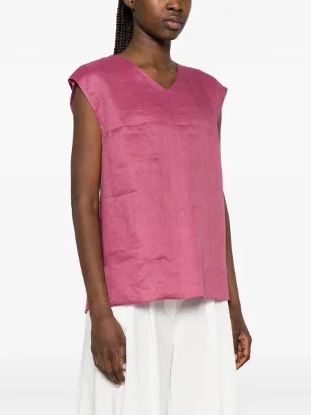 Top 's Max Mara cu decolteu în V roz