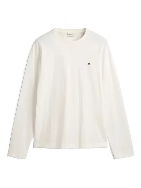 Tricou Gant lung alb