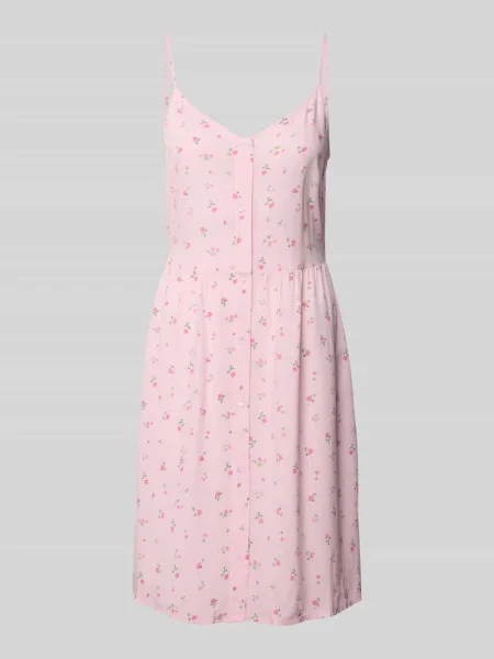 Lekko rozkloszowana sukienka mini z czystej model TALA' Pieces różowa