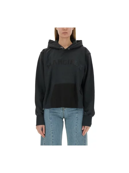 Bluza z kapturem Maison Margiela z kapturem niebieska