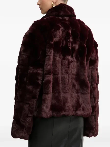 Blană artificială geacă Bardot roșu