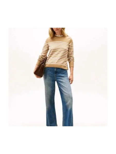 Pulover Tommy Hilfiger din jerseu auriu