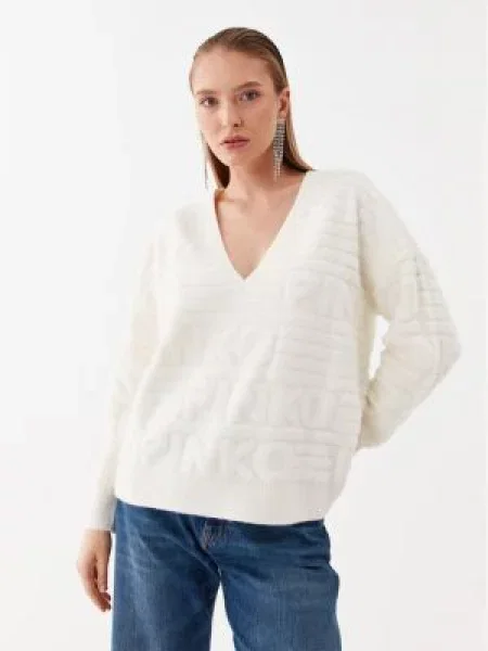 Pulover Pinko alb
