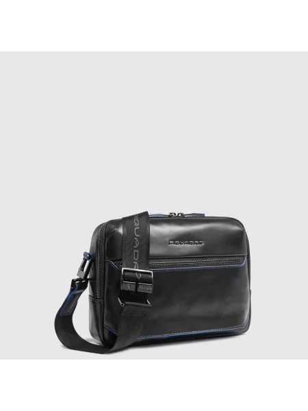 Torba crossbody Piquadro skórzana czarna