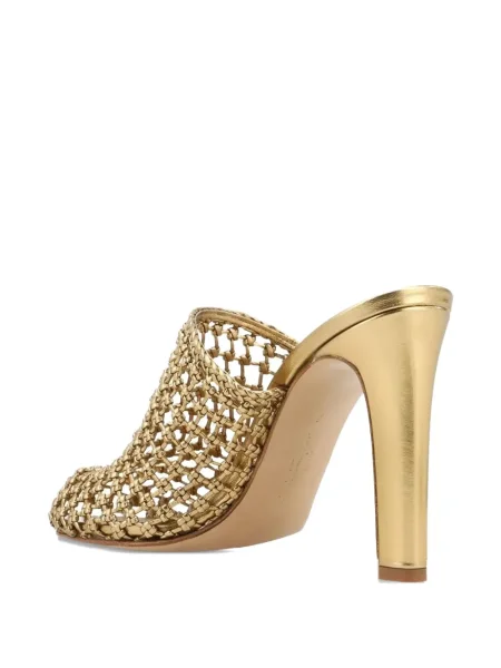 Papuci tip mules Ferragamo auriu