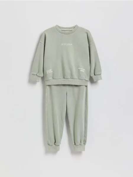 Трикотажные брюки Reserved зеленые