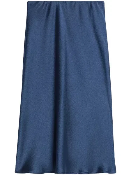 Fustă Ami Paris din satin albastru