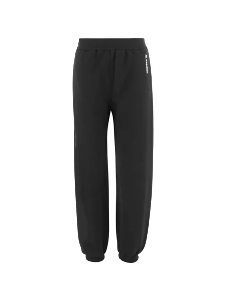 Pantaloni Jil Sander cu imagine alergare negru