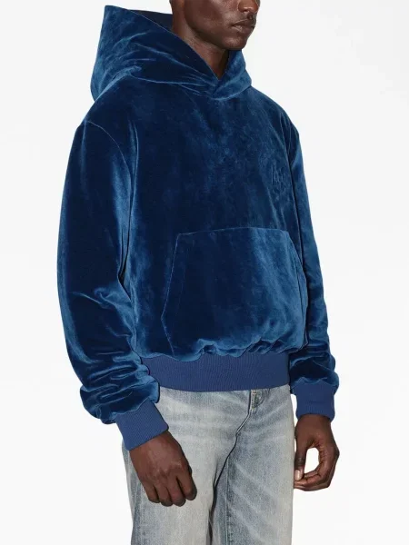 Είδος βελούδου hoodie Amiri μπλε